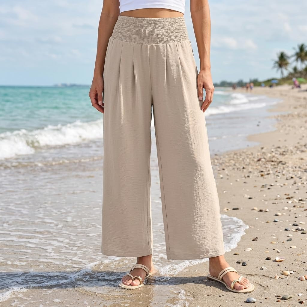 Pantaloni casual da donna in lino